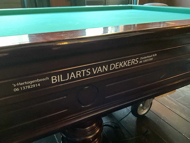 Drieband biljart van dekkers + accessoires - afbeelding 10 van  15