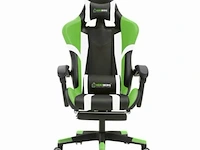 Driekleurige gaming- en bureaustoel met lineair accent groen - afbeelding 1 van  5