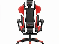 Driekleurige gaming- en bureaustoel met lineair accent rood - afbeelding 1 van  5