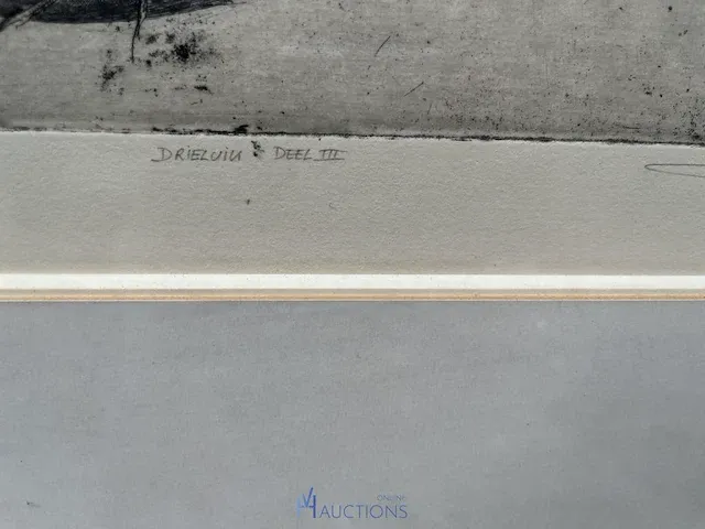 Drieluik kunstwerk 'schemmen en scherven' - afbeelding 3 van  15