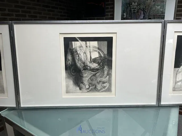 Drieluik kunstwerk 'schemmen en scherven' - afbeelding 9 van  15