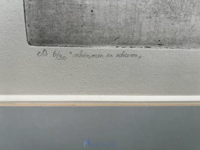 Drieluik kunstwerk 'schemmen en scherven' - afbeelding 14 van  15