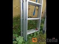 Drievoudige aluminium ladder 3x9 treden - afbeelding 5 van  6