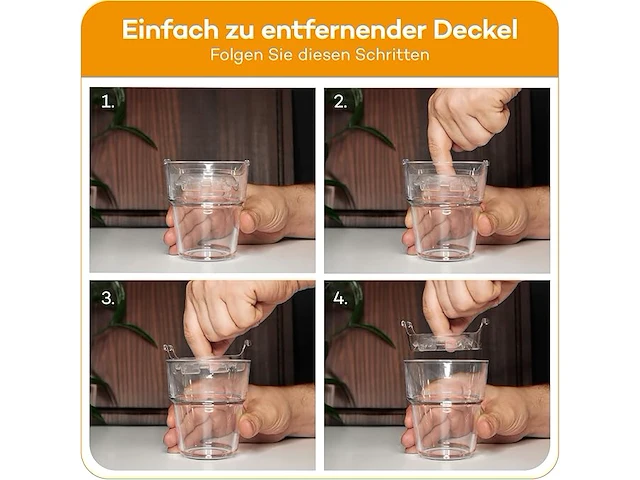 Drinksaver drinkbekers 4 stuks - afbeelding 5 van  5