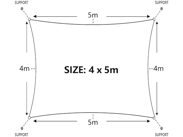 Dripex zonnezeil (4 x 5m) - afbeelding 2 van  6