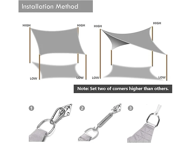 Dripex zonnezeil (4 x 5m) - afbeelding 4 van  6