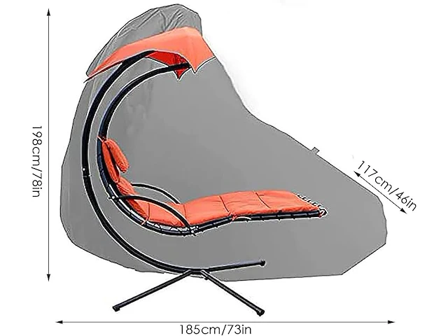 Drisubt opknoping chaise lounger stoel cover - afbeelding 3 van  3