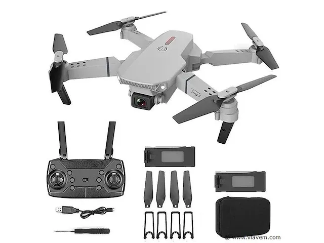 Drone met 4k camera & 2 batterijen - grijs - afbeelding 2 van  2