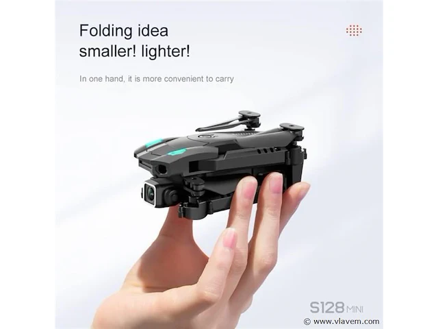 Drone mini met 4k hd camers + obstacle avoidance met opbergvak in de controler incl 1 batterijen - afbeelding 7 van  8