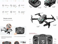 Drone mini met 4k hd camers + obstacle avoidance met opbergvak in de controler incl 1 batterijen - afbeelding 8 van  8