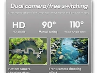 Drone s met 4k camera, dubbele camera, obstacle avoidance & 1 batterij - zwart - afbeelding 5 van  5