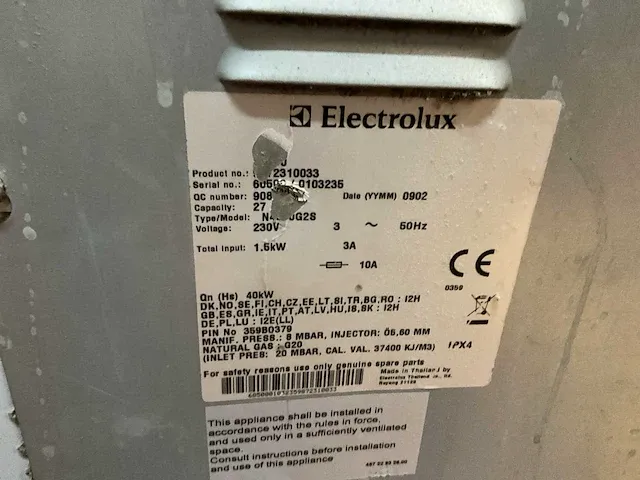 Droogkast electrolux type model t4530 - afbeelding 9 van  9