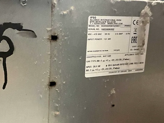 Droogkast ipso type model bu055nr3n1g2w01 - afbeelding 9 van  9