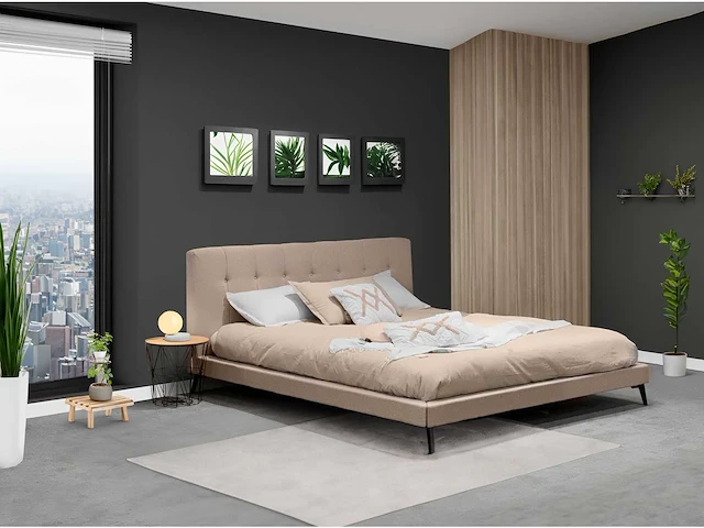 Drop - ella - 180 x 200 - beige - bedden (2x) - afbeelding 1 van  8