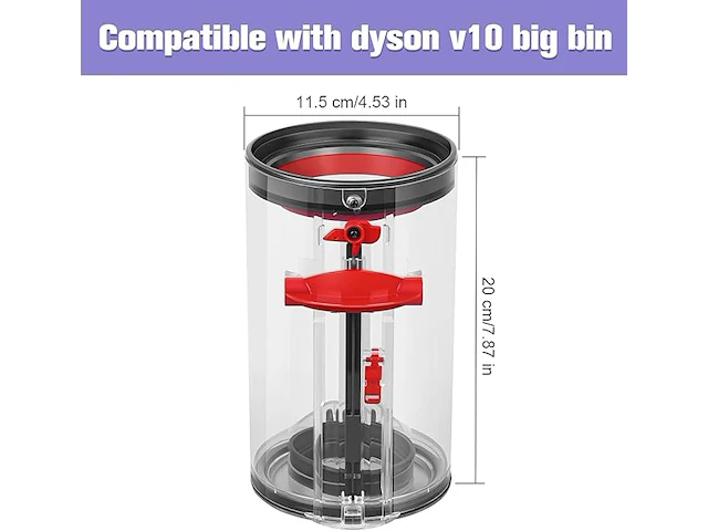 Drrobor reserveonderdelen stofreservoir voor dyson v10 - afbeelding 2 van  2