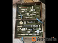 Druk test set in leren koffer