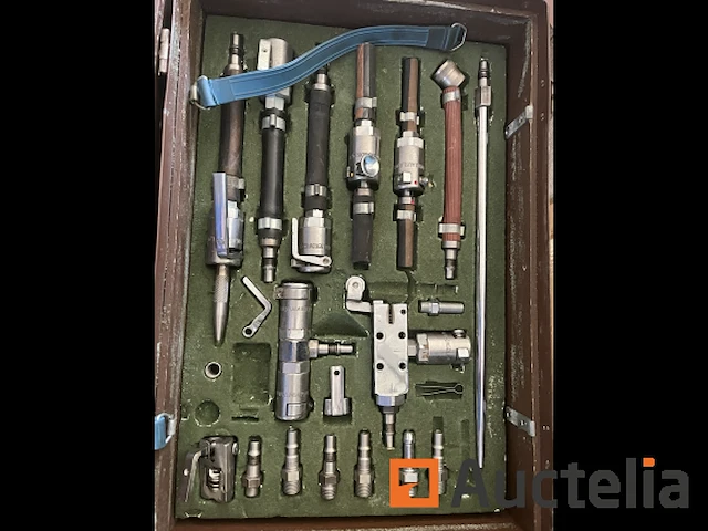 Druk test set in leren koffer - afbeelding 2 van  4