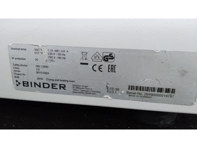 Drying and heating machine binder - with convection - afbeelding 4 van  10