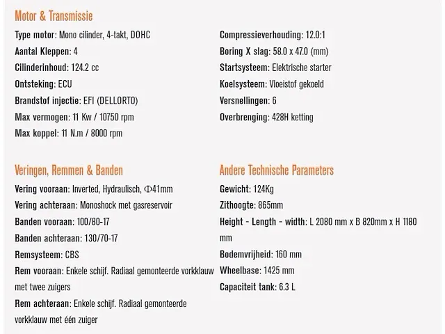 Dsr sm 125 "white/grey/orange" - afbeelding 2 van  2