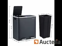 Dubbel compartiment vuilnisbakken 2 x 30l, met 15 tassen - afbeelding 6 van  7