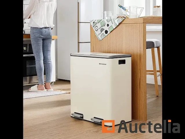 Dubbel compartiment vuilnisbakken 2 x 30l - afbeelding 1 van  8
