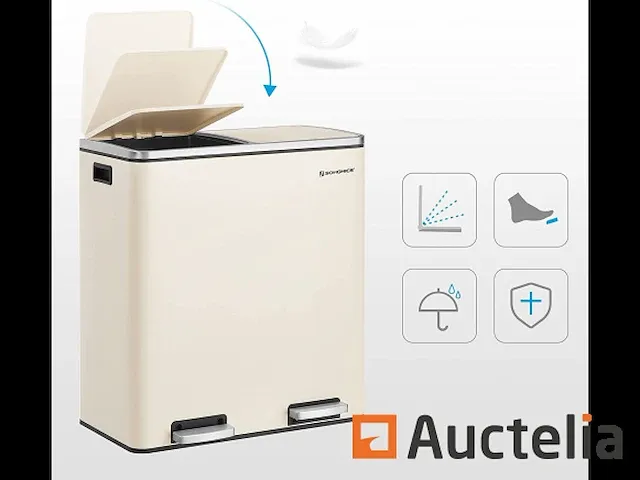 Dubbel compartiment vuilnisbakken 2 x 30l - afbeelding 5 van  8