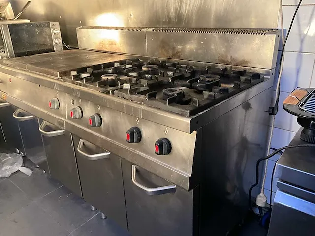 Dubbel rvs kookgasvuur/keukencombinatie rosinox - afbeelding 1 van  19