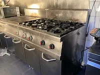 Dubbel rvs kookgasvuur/keukencombinatie rosinox - afbeelding 1 van  19