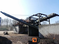 Dubbel sterscherm met 2 arjes transportbanden