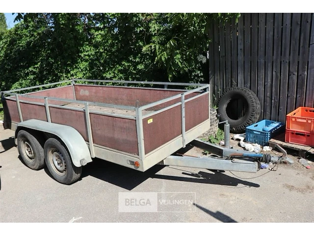 Dubbelas aanhangwagen geremd - afbeelding 1 van  14