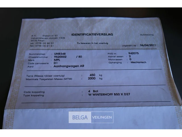 Dubbelas aanhangwagen geremd - afbeelding 7 van  14