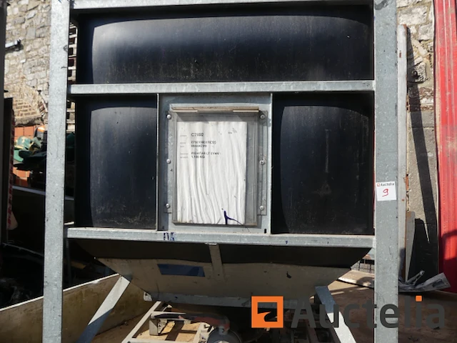 Dubbelassige aanhangwagen + pvc silo en geluid, container - afbeelding 8 van  21