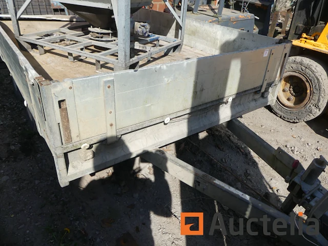 Dubbelassige aanhangwagen + pvc silo en geluid, container - afbeelding 12 van  21