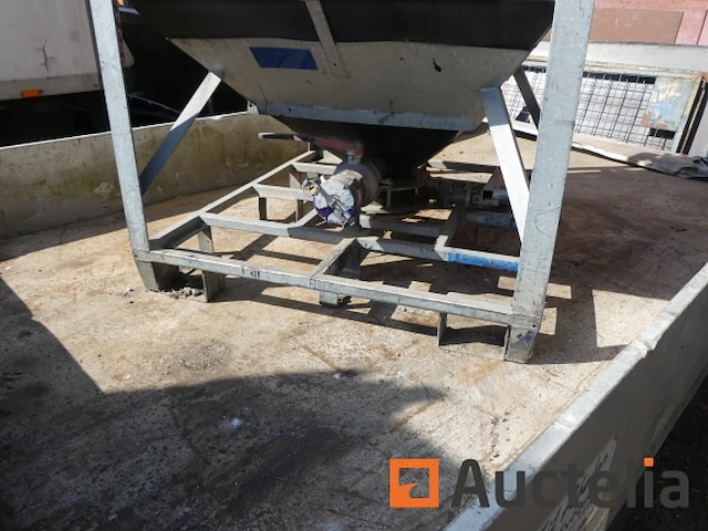 Dubbelassige aanhangwagen + pvc silo en geluid, container - afbeelding 16 van  21