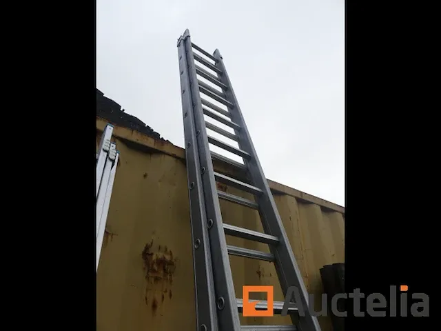 Dubbele aluminium ladder 2x16 treden - afbeelding 5 van  8