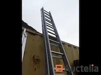 Dubbele aluminium ladder 2x16 treden - afbeelding 5 van  8