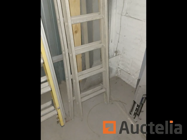 Dubbele aluminium ladder - afbeelding 2 van  2