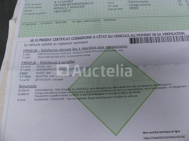 Dubbele cabine dieplader van renault master dci150 (2012-171.164 km-vin:vf1mbh6f346533282) - afbeelding 5 van  32
