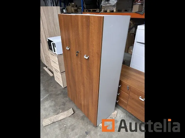 Dubbele deur houten kledingkast - afbeelding 3 van  4