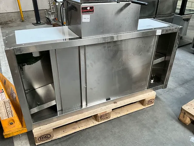 Dubbele friteuse + rvs opbergmeubel - afbeelding 2 van  12