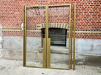 Dubbele glazen deur – aluminium kader – ral1036 goud - afbeelding 1 van  12