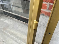Dubbele glazen deur – aluminium kader – ral1036 goud - afbeelding 7 van  12