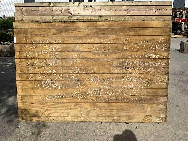 Dubbele houten poort 280x210cm - afbeelding 1 van  6