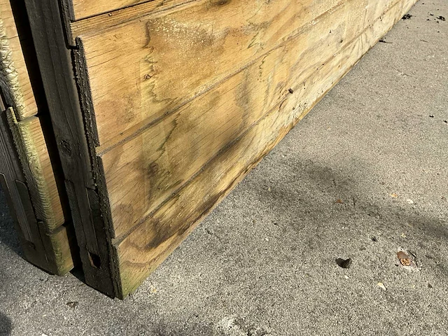 Dubbele houten poort 280x210cm - afbeelding 2 van  6