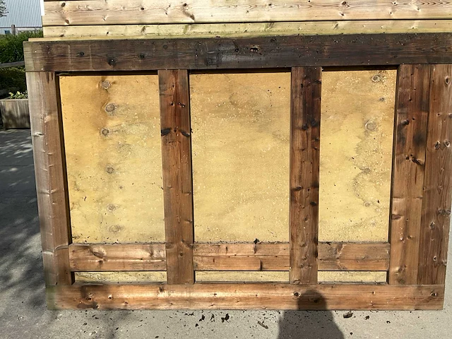 Dubbele houten poort 280x210cm - afbeelding 4 van  6