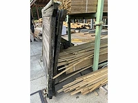 Dubbele houten poort + vast gedeelte - afbeelding 3 van  9