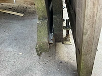 Dubbele houten poort + vast gedeelte - afbeelding 9 van  9