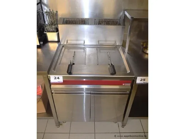 Dubbele ind. rvs friteuse diamond - afbeelding 1 van  1