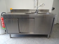 Dubbele inox spoelbak