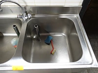 Dubbele inox spoeltafel - afbeelding 4 van  5